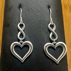 JAMES AVERY Sterling Silver Infinite Love Heart Drop Earrings; Infinity Heart